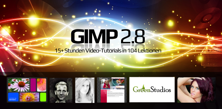GIMP 2.8 DVD-Titelbild mit Thumbnails