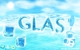 Glas in Eislandschaft