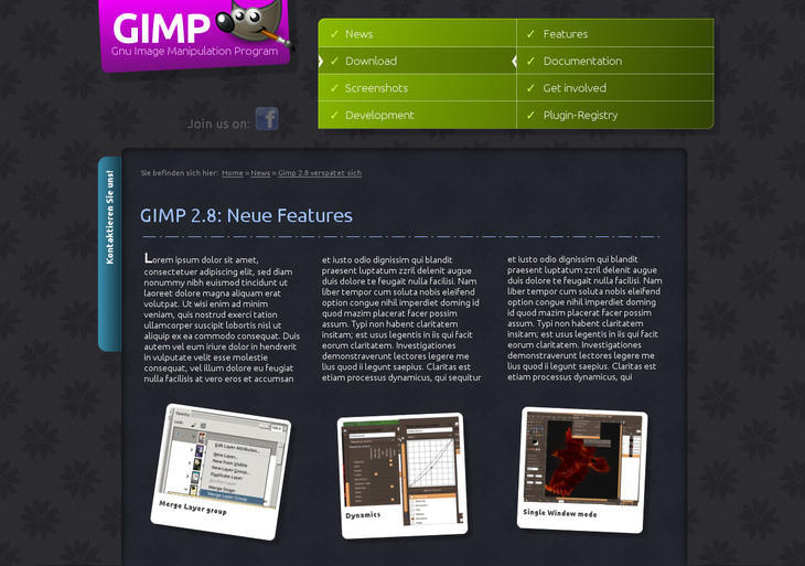 Webdesign-Contest: Gestalte gimp.org nach deinem Geschmack! Webdesign-Contest: Gestalte gimp.org nach deinem Geschmack!