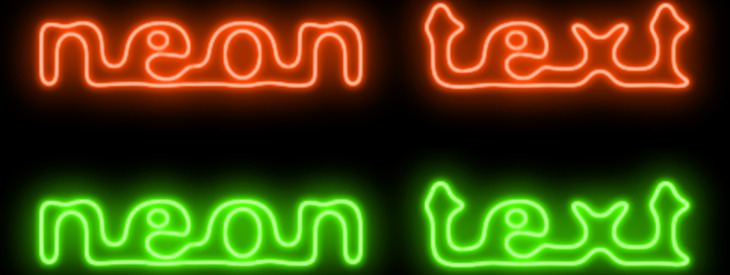 Neon-Schrift erzeugen